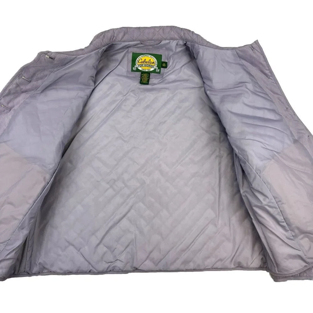 Cabelas‎ Quilted Purple Jacket Women's XL  Button-Up Collared Shacket